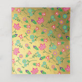 Cartes de table Gold Foil Floral Mexican Fiesta (Intérieur déplié)