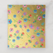 Cartes de table Gold Foil Floral Sugar (Intérieur déplié)