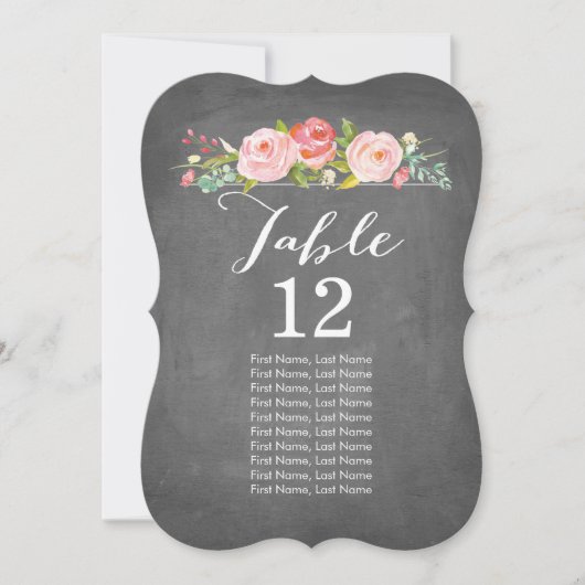 Cartes de table individuelles Rose Garden Tableau (Devant)