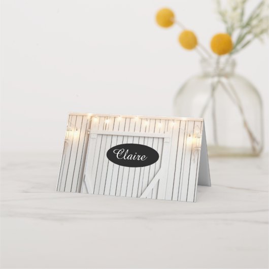 Cartes de table Lumières Ferme blanchie (Devant)