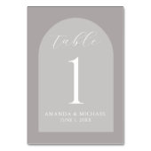 Cartes de table Mariage Arché aux teintes grises é (Dos)