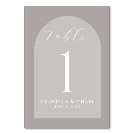 Cartes de table Mariage Arché aux teintes grises é (Par défaut)