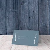 Cartes de Table Mariage Bleu Poussiéreux