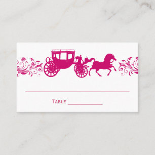 Cartes de table Mariage de cheval et de transport