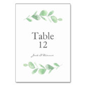 Cartes de table Mariage Eucalyptus vert (Par défaut)