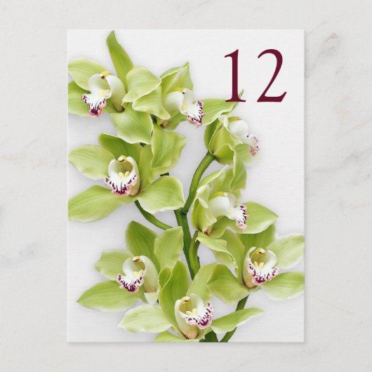 Cartes de table Mariage florales pour orchidées de (Devant)