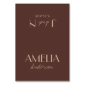 Cartes de table mariage rétro marron beige (Par défaut)