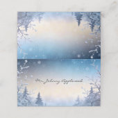 Cartes de Table Mariage Rêve d'Hiver Doux (Extérieur déplié)