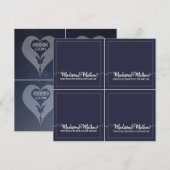 Cartes de table Mariage Twin Flame (Devant / Derrière)