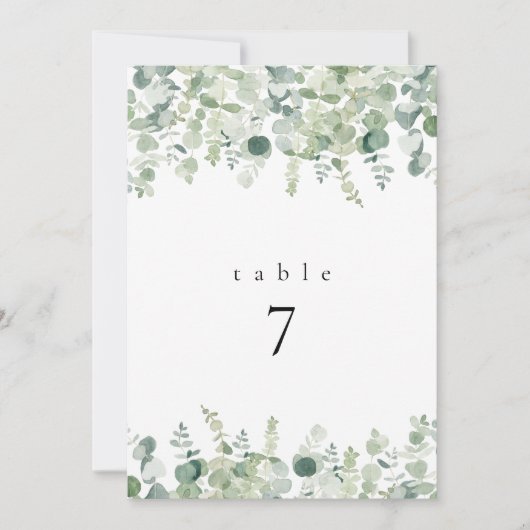 Cartes de table Mariage vertes (Devant)