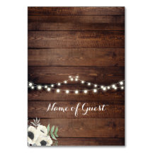 Cartes De Table Nom Du Mariage Invité Anémone En B
