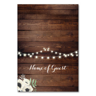 Cartes De Table Nom Du Mariage Invité Anémone En B