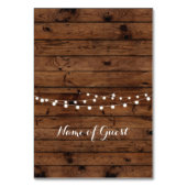 Cartes De Table Nom Du Mariage Invité Wood Place (Par défaut)