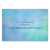 Cartes de table nuances d'aquarelle bleue (Dos)