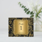 Cartes de table numérotées Damask Or (Debout devant)