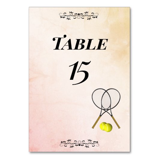 Cartes de table numérotées de tennis de table (Par défaut)