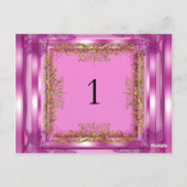 Cartes de table numérotées or rose (Dos)