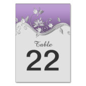 Cartes de table Ornate Purple Silver Flowrls (Par défaut)