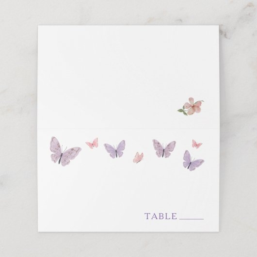 Cartes de table papillon (Extérieur déplié)