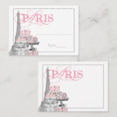 Cartes de table Paris Escort (Devant / Derrière)
