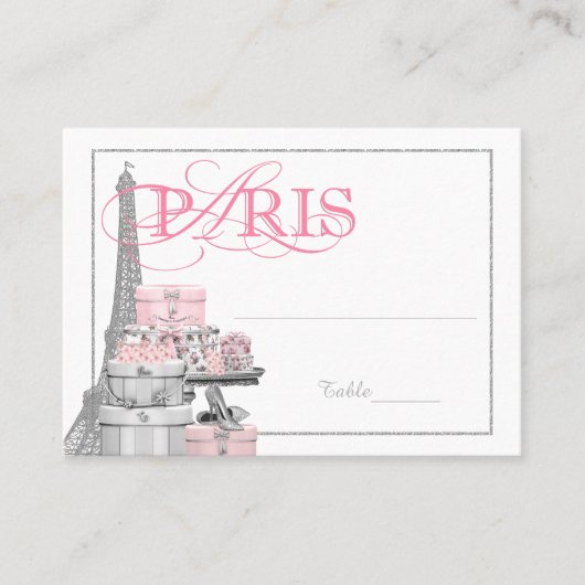 Cartes de table Paris Escort (Devant)