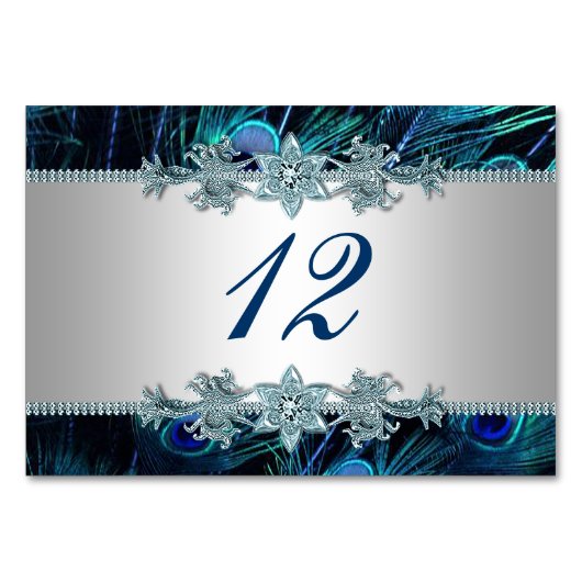 Cartes de table Peacock (Dos)