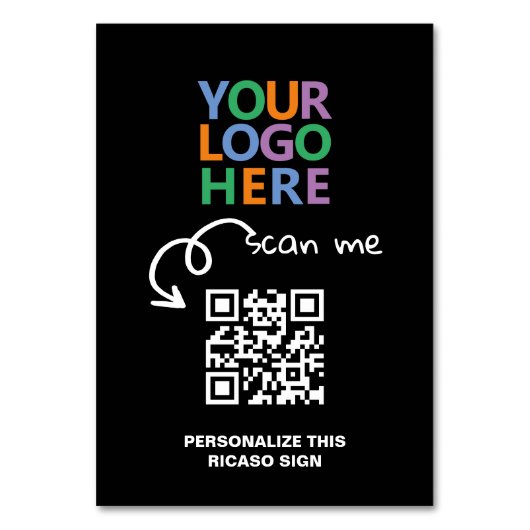 Cartes de table personnalisées avec texte de code (Par défaut)