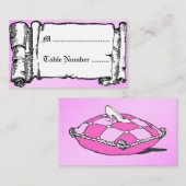 Cartes de table personnalisées Slipper de verre de (Devant / Derrière)