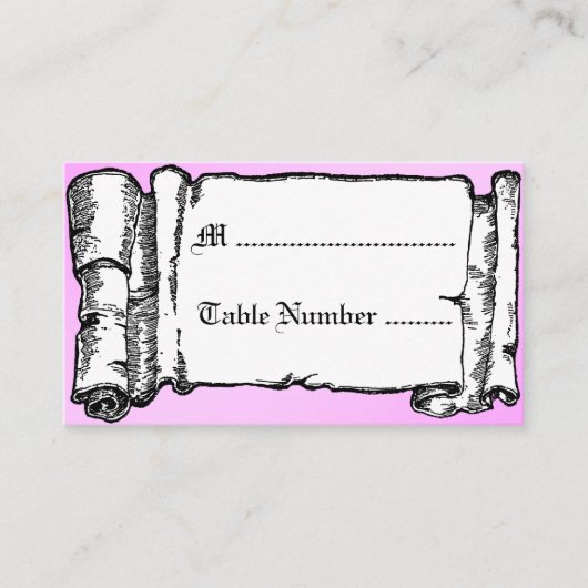 Cartes de table personnalisées Slipper de verre de (Devant)