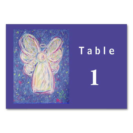 Cartes de table personnalisées Starry Night Angel (Devant)