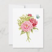 Cartes de table Pivoines et Hydrangea N° 2 (Dos)