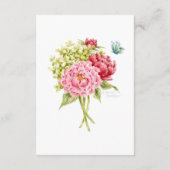 Cartes de table Pivoines et Hydrangea N° 6 (Dos)