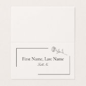 Cartes de table pliées florales modernes (Outside Unfolded)