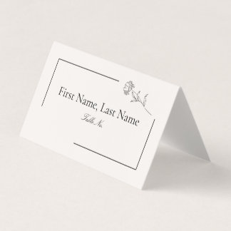 Cartes de table pliées florales modernes