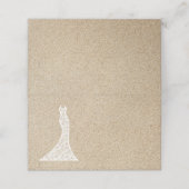 Cartes de table pliées pour douche de mariée sur l (Extérieur déplié)