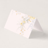 Cartes de Table Pliées pour Mariage aux Fleurs Sau (Back)