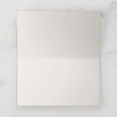 Cartes de table pliées vert olive beige pour maria (Intérieur déplié)