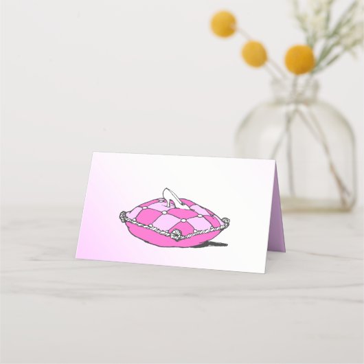 Cartes de table pliées vintages Cendrillon (Dos)