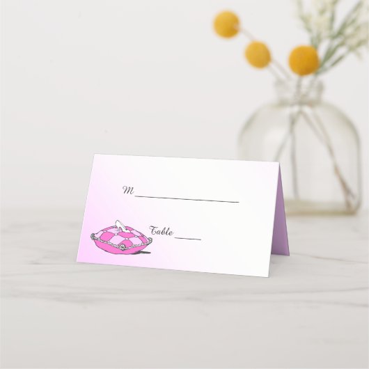 Cartes de table pliées vintages Cendrillon (Devant)