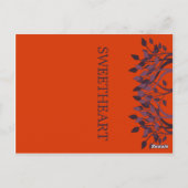 Cartes de table Plum et Orange Feuille (Dos)