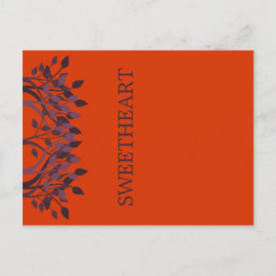 Cartes de table Plum et Orange Feuille