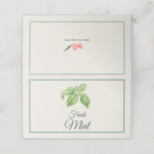 Cartes de Table pour Bar à Mimosa au Menthe Fraîch (Extérieur déplié)