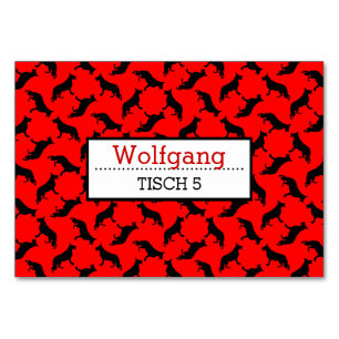 Cartes de table pour berger allemand