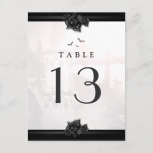 Cartes de table pour cartes postales Gothique Hall