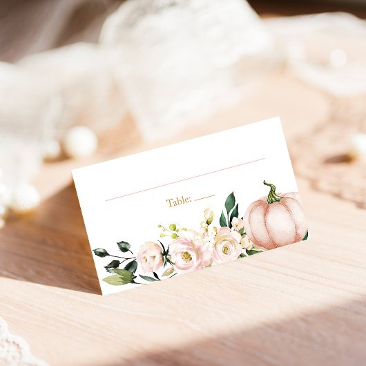 Cartes de table pour citrouille d'automne Cartes d