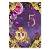 Cartes de table pour fête de princesse (Dos)