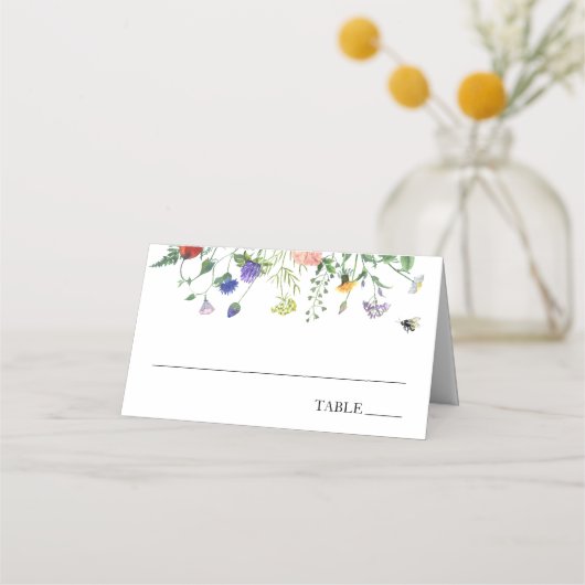 Cartes de table pour les champs de fleurs sauvages (Devant)