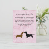 Cartes de table pour l'histoire d'amour du couple  (Debout devant)