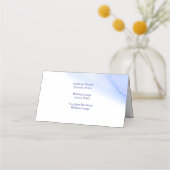 Cartes de Table pour Mariage Bleu et Argent (Dos)