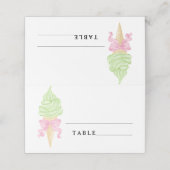 Cartes de table pour mariage de glace (Extérieur déplié)